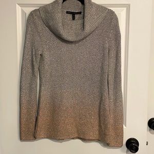 Black House White Market Cowl Neck Ombré Sparkle Sweater